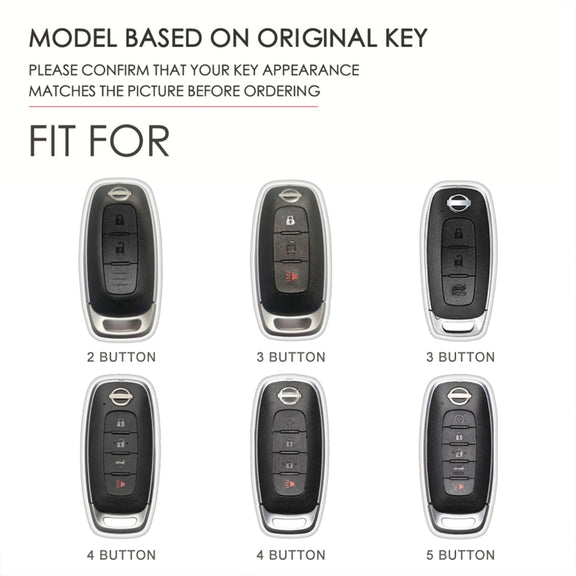 For Nissan Teana / Ariya 2-button Hallmo Car Cowhide Leather Key Protective Cover Key Case(Blue)