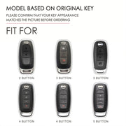 For Nissan Teana / Ariya 2-button Hallmo Car Cowhide Leather Key Protective Cover Key Case(Black)