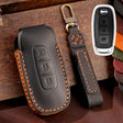 For Nissan Teana / Ariya 3-button Tail Box Hallmo Car Cowhide Leather Key Protective Cover Key Case(Black) - free shipping - PMC TechLife - Order now!