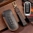 For Nissan Teana / Ariya 4-button Start Hallmo Car Cowhide Leather Key Protective Cover Key Case(Black) - free shipping - PMC TechLife - Order now!