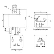 12V 200A Car Start Relay with Accessories