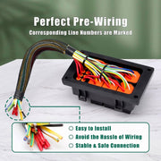 24V 4 Pin Car 6 Slots IP66 Water-resistant Relay Fuse Box with Cable