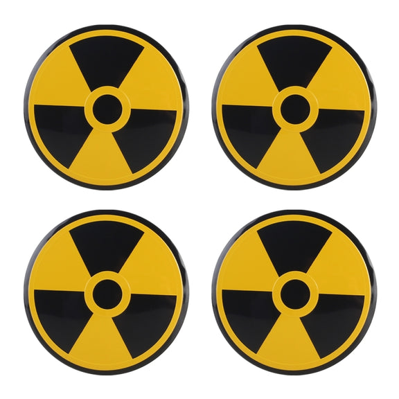 4 in 1 Car Wheel Hub Decorative Sticker, Diameter: 5.8cm