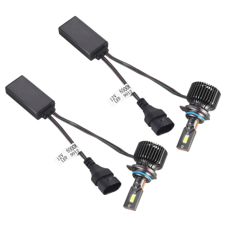 K11 1 Pair 9012 12V / 85W / 6000K / 9000LM Car LED Headlight (White Light)