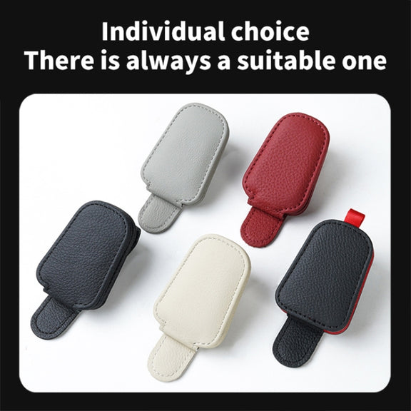 Car Sun Visor Glasses Clip Multi-functional Card Storage Bracket (Black)