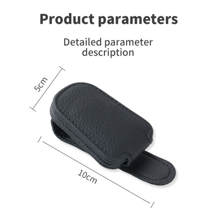 Car Sun Visor Glasses Clip Multi-functional Card Storage Bracket (Black)