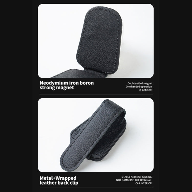 Car Sun Visor Glasses Clip Multi-functional Card Storage Bracket (Black)