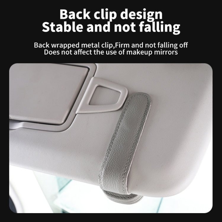 Car Sun Visor Glasses Clip Multi-functional Card Storage Bracket (Black)