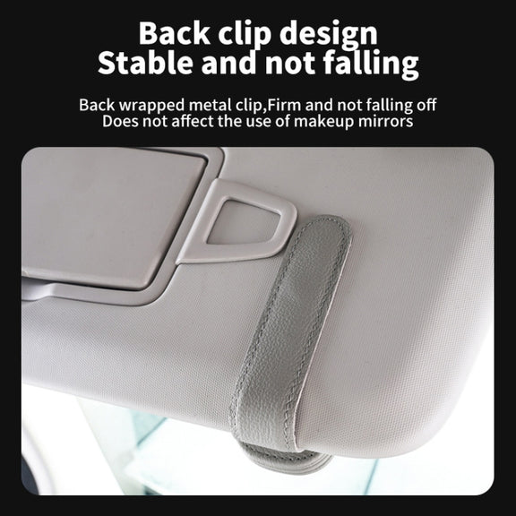Car Sun Visor Glasses Clip Multi-functional Card Storage Bracket (Black)