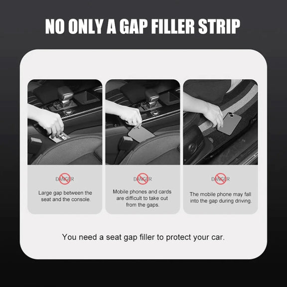 Car Seat Gap Bar Car Interior Armrest Box Gap Leak-proof Filler (Black)