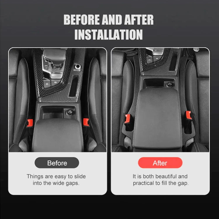 Car Seat Gap Bar Car Interior Armrest Box Gap Leak-proof Filler (Black)