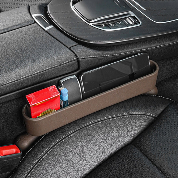 Car Gap Storage Box Multifunctional Car Seat Crevice Storage Box, Specification: Single Pack (Brown)