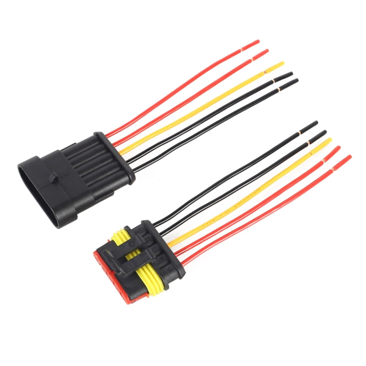 10pcs 5P Car Water-resistant Plug Car Connector Plug-In, Length���10cm