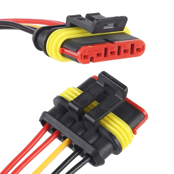 10pcs 5P Car Water-resistant Plug Car Connector Plug-In, Length���10cm