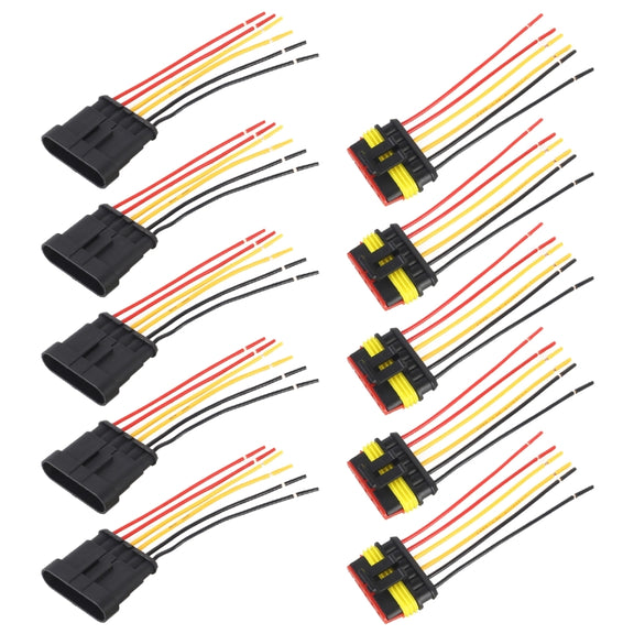 10pcs 6P Car Water-resistant Plug Car Connector Plug-In, Length���10cm