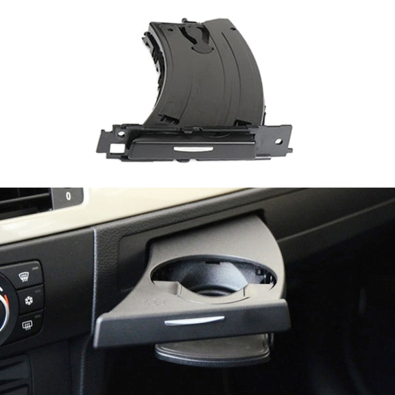 For BMW 3 Series E90 Left Driving Car Dashboard Left Side Water Cup Holder 5141 9173 463(Black)