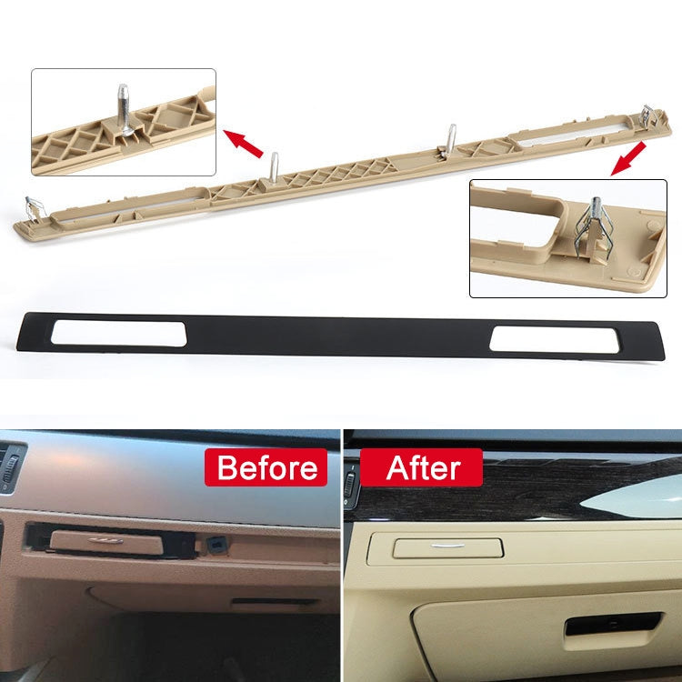 For BMW 3 Series E90 Left Driving Dashboard Water Cup Holder Decorative Frame 5145 7138 797-CT(Carbon Fiber Black)