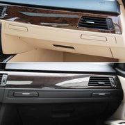 For BMW 3 Series E90 Left Driving Dashboard Water Cup Holder Decorative Frame 5145 7138 797-CT(Carbon Fiber Black)