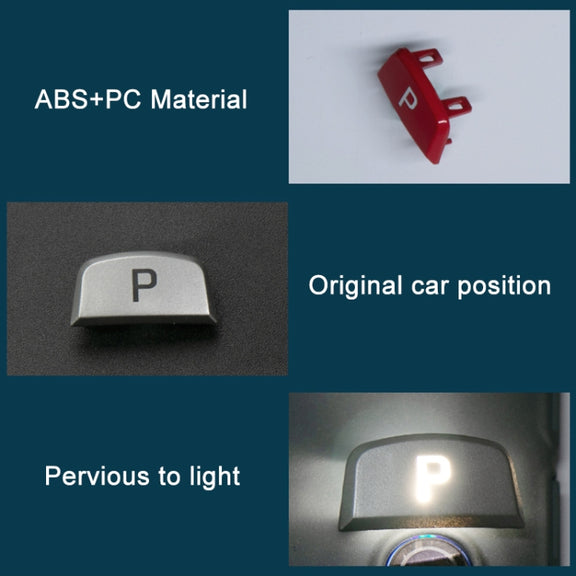 P Key Gear Lever Handball Switch Shift Button for Land Rover Range Rover Jaguar F-TYPE, Left Driving (Silver)
