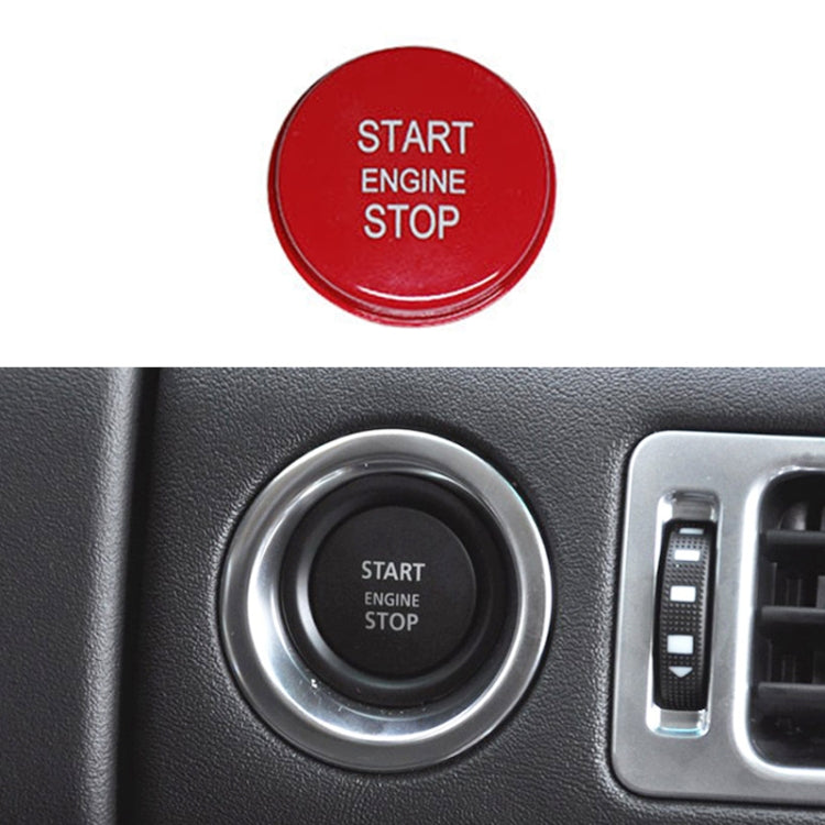 One-key Start Engine Stop Switch Button for Land Rover Range Rover Executive, Left Driving (Red)