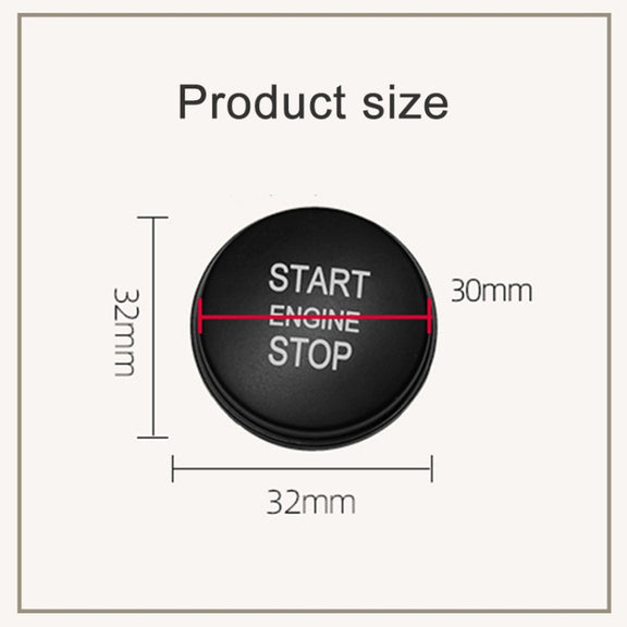 One-key Start Engine Stop Switch Button for Land Rover Range Rover Executive, Left Driving (Black)