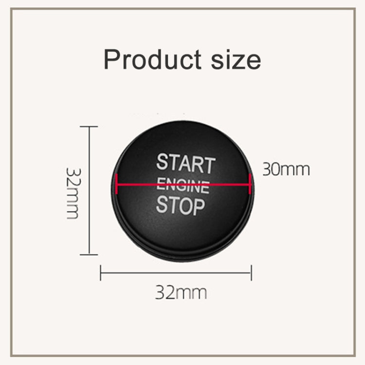 One-key Start Engine Stop Switch Button for Land Rover Range Rover Executive, Left Driving (Black)