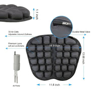 IN-SC003 Car Office Inflatable Airbag Seat Cushion, Style: Electric Water Inflatable Dual-Use (Black)