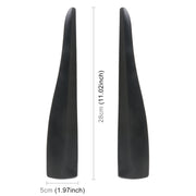1 Pair Car Solid Color Silicone Bumper Strip, Style: Short (Black)