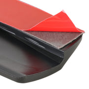 1 Pair Car Solid Color Silicone Bumper Strip, Style: Short (Black)