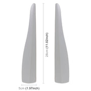 1 Pair Car Solid Color Silicone Bumper Strip, Style: Short (Grey)