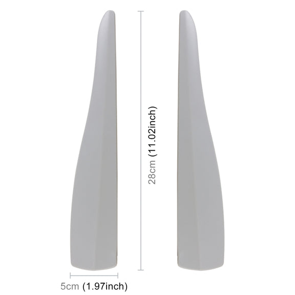 1 Pair Car Solid Color Silicone Bumper Strip, Style: Short (Grey)