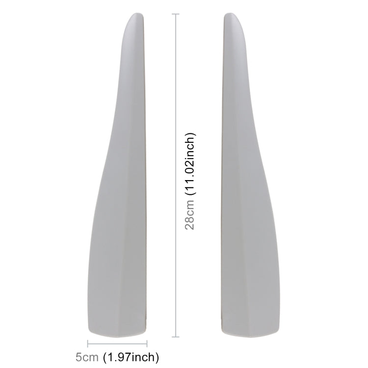 1 Pair Car Solid Color Silicone Bumper Strip, Style: Short (Grey)