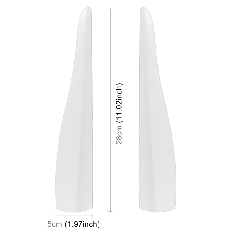 1 Pair Car Solid Color Silicone Bumper Strip, Style: Short (White)