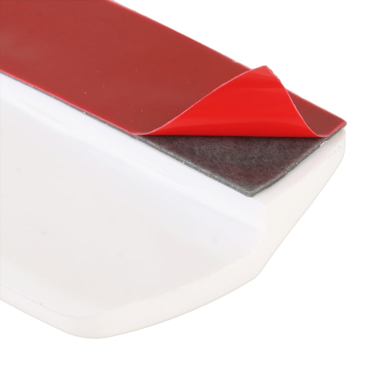 1 Pair Car Solid Color Silicone Bumper Strip, Style: Short (White)