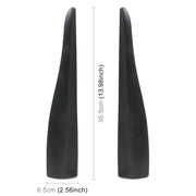 1 Pair Car Solid Color Silicone Bumper Strip, Style: Long (Black)