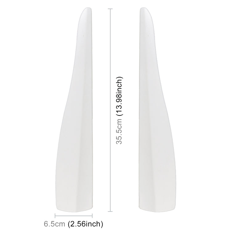1 Pair Car Solid Color Silicone Bumper Strip, Style: Long (White)