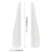1 Pair Car Solid Color Silicone Bumper Strip, Style: Long (White)