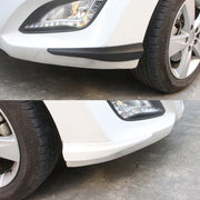 1 Pair Car Solid Color Silicone Bumper Strip, Style: Long (Black)