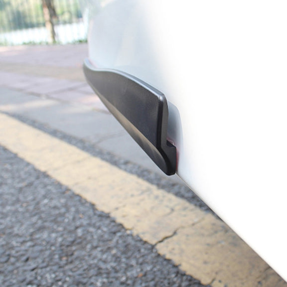 1 Pair Car Solid Color Silicone Bumper Strip, Style: Long (Black)