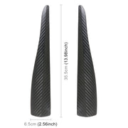 1 Pair Car Carbon Fiber Silicone Bumper Strip, Style: Long (Black)
