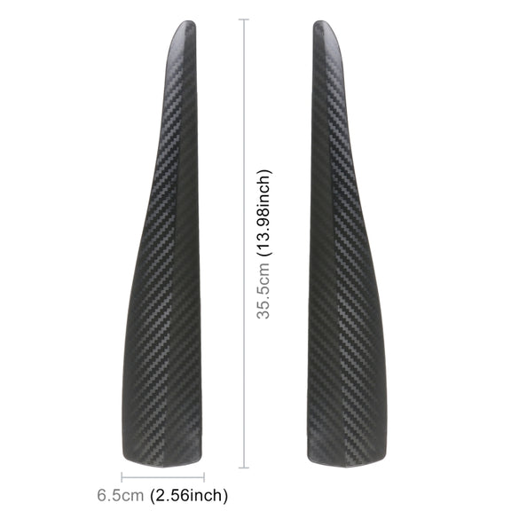 1 Pair Car Carbon Fiber Silicone Bumper Strip, Style: Long (Black)