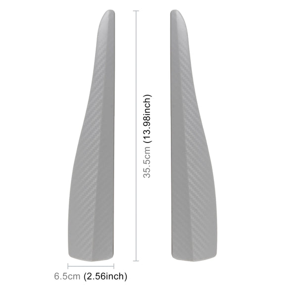 1 Pair Car Carbon Fiber Silicone Bumper Strip, Style: Long (Grey)