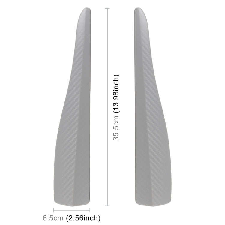 1 Pair Car Carbon Fiber Silicone Bumper Strip, Style: Long (Grey)