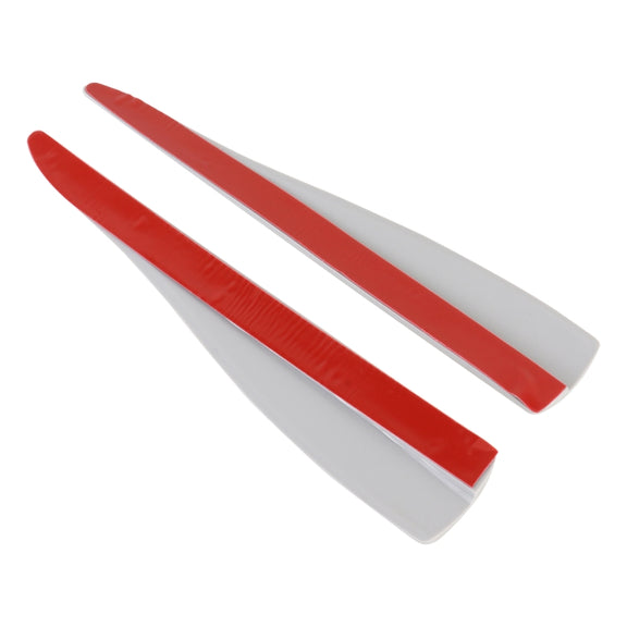 1 Pair Car Carbon Fiber Silicone Bumper Strip, Style: Long (Grey)