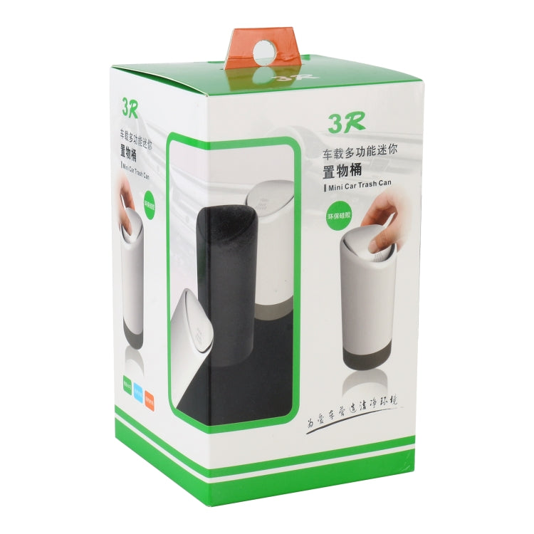 3R-2114 Car Multifunctional Mini Trash Can (White)