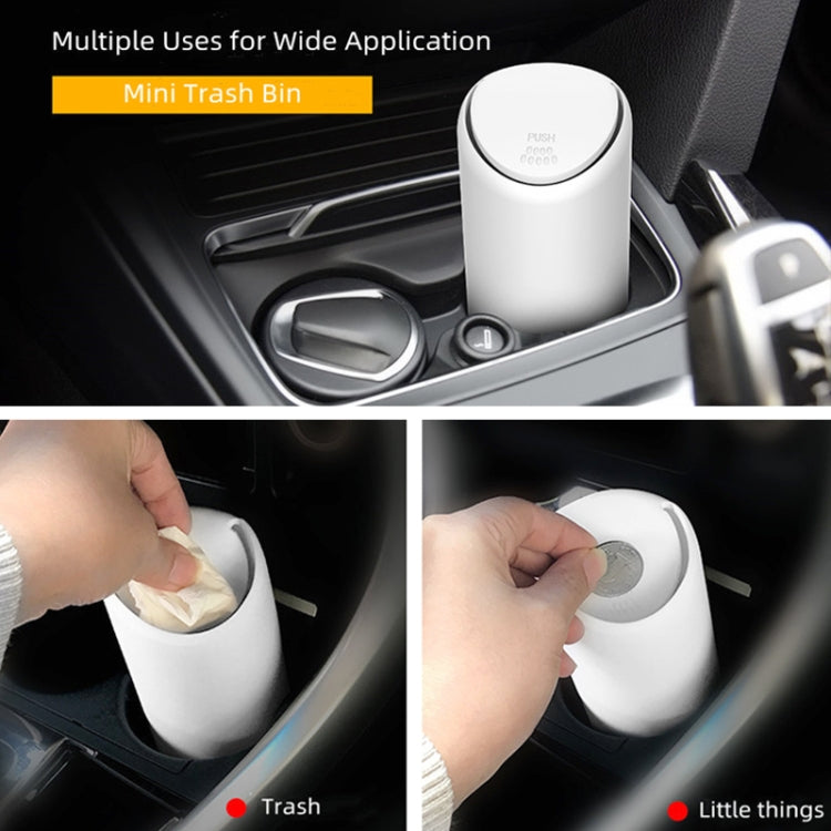 3R-2114 Car Multifunctional Mini Trash Can (White)