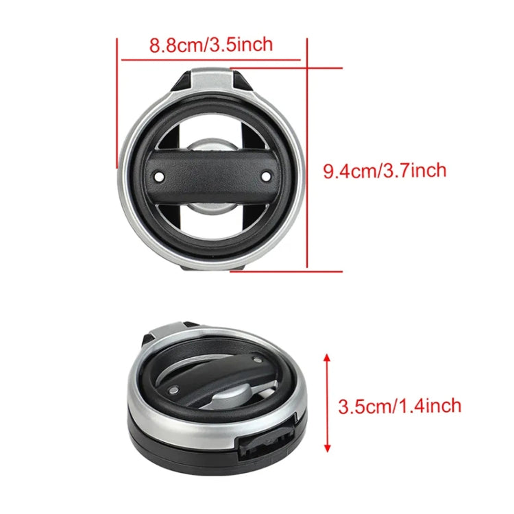 For Jeep Wrangler JK 2007-2017 JL / JT 2018+ Car Air Conditioner Air Vent Water Cup Holder (Silver)