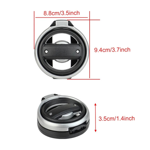 For Jeep Wrangler JK 2007-2017 JL / JT 2018+ Car Air Conditioner Air Vent Water Cup Holder (Silver)