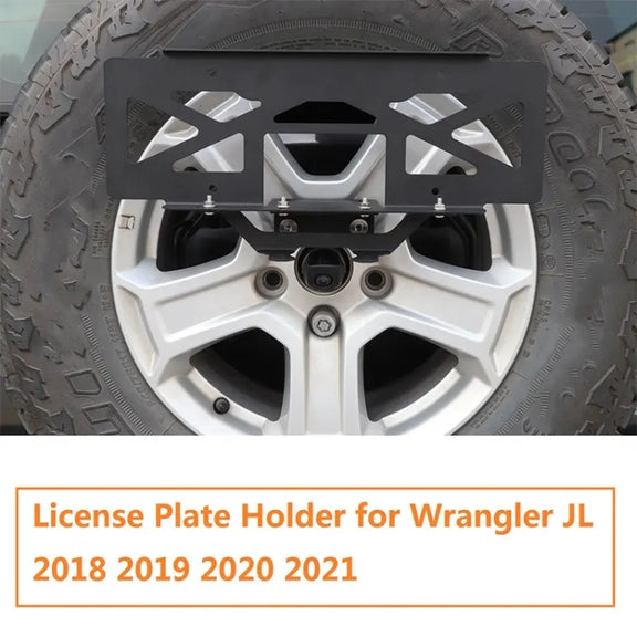 For Jeep Wrangler JL 2018-2019 US Version Car Modified Tire License Plate Frame Mounting Bracket