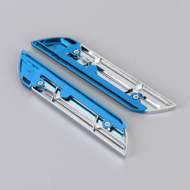1 Pair Car Turbo Personalized Aluminum Alloy Decorative Stickers, Size: 11.5 x 2.5 x 0.5cm (Blue)